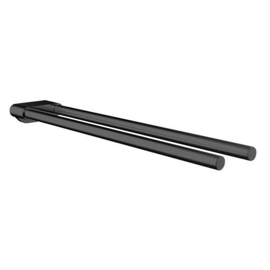 Handdoekhouder 2-armig vaste uitvoering 430mm zwart