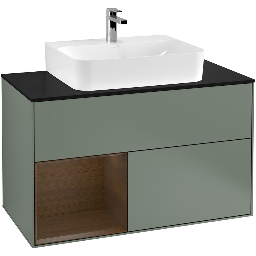 Wastafelonderkast Finion 1000x603x501mm Olive Matt Lacquer F112GNGM