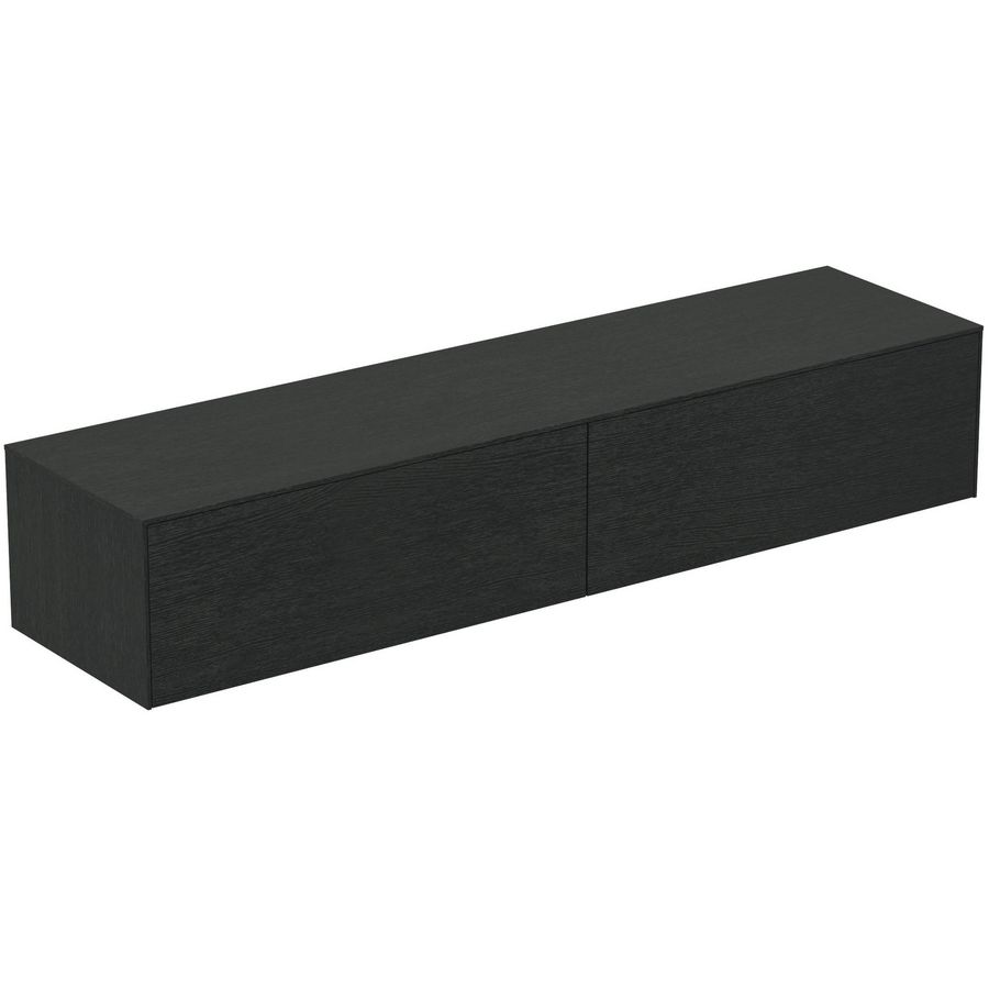 Conca wastafelmeubel 200x50x37cm 2 laden afdekblad zonder uitsnijding smoked oak