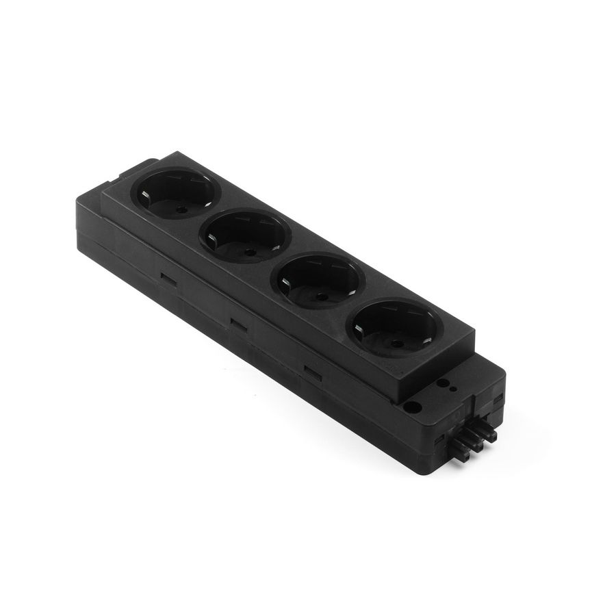 Contactblok 4x 230V RA type 910 WINSTA in/uit zwart