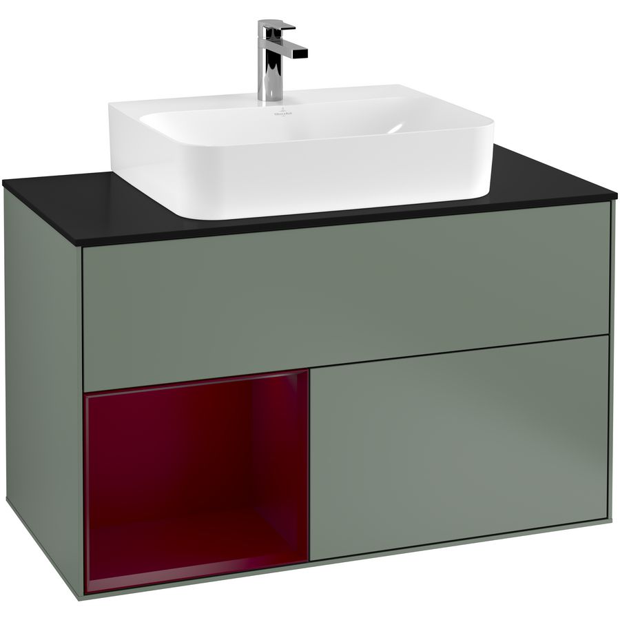 Wastafelonderkast Finion 1000x603x501mm Olive Matt Lacquer F112HBGM