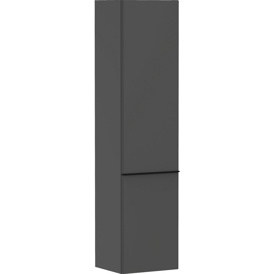 Hoge kast mat grijs diamant 400/350 scharnieren links greepkleur mat zwart Xelu Q 54136670