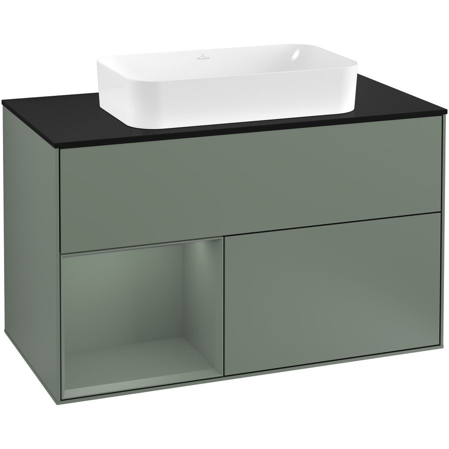 Wastafelonderkast Finion 1000x603x501mm Olive Matt Lacquer G242GMGM