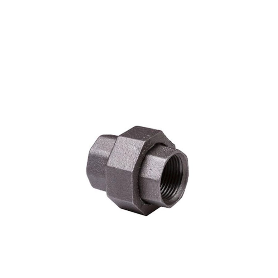 3-del. koppeling malleabel vlakd. nr.330 zwart 2"bn.