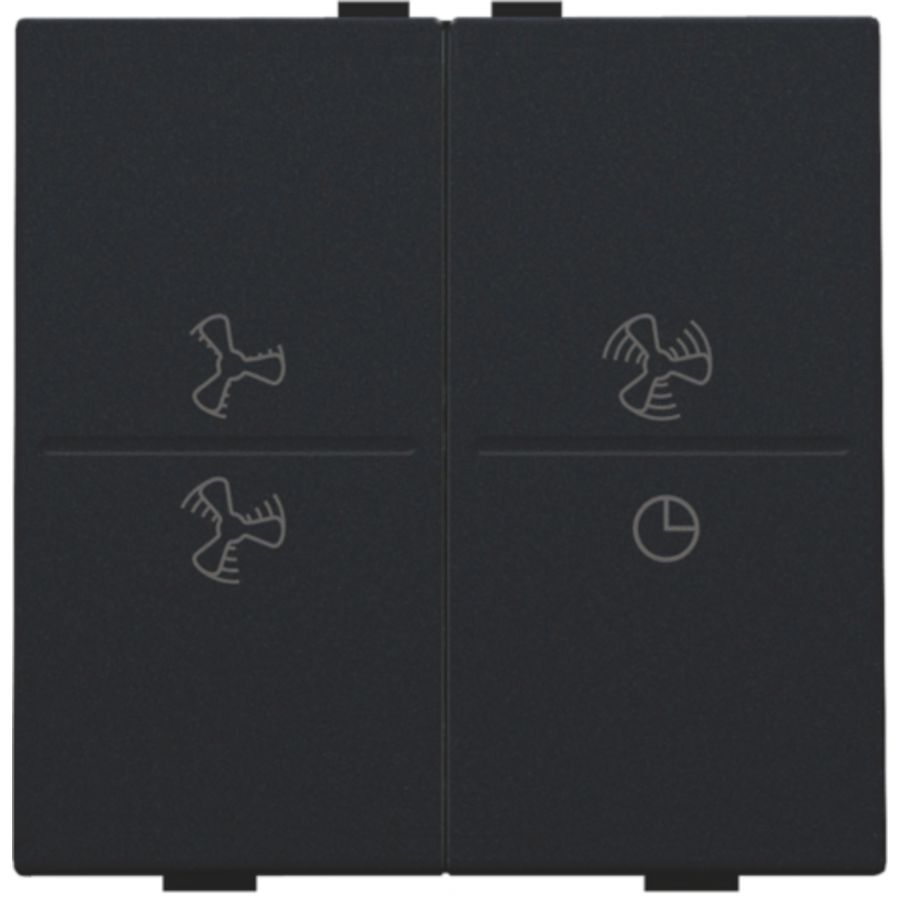 2-voudige toets ventilatoropdruk 0 - 3 RF schakelaar black