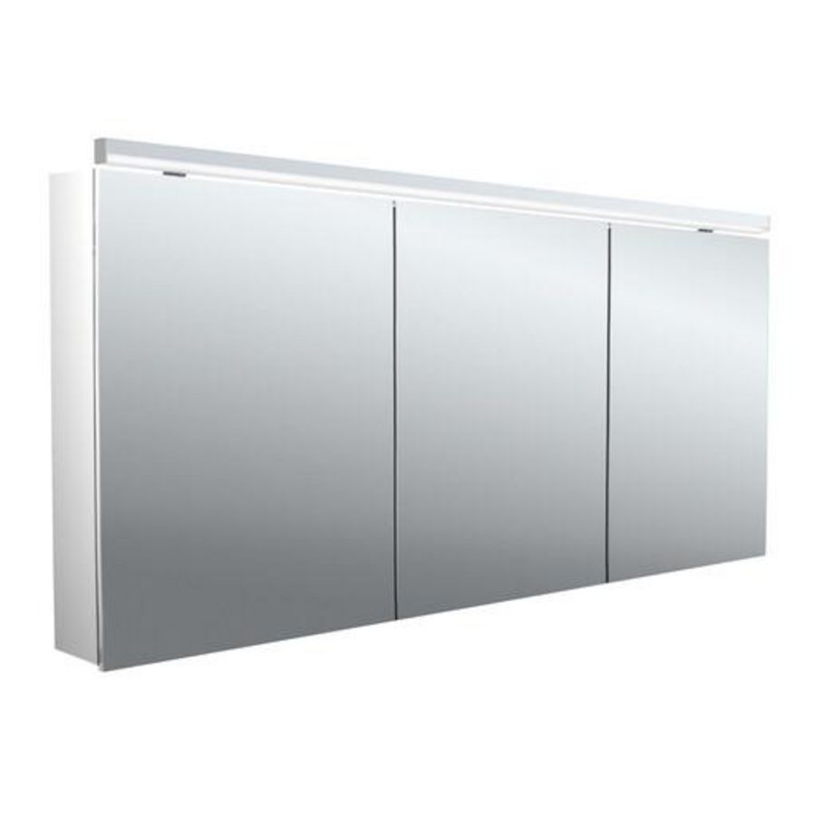 Led-spiegelkast Pure-2 Classic 1600mm aluminium opbouw 3 deuren H=729mm