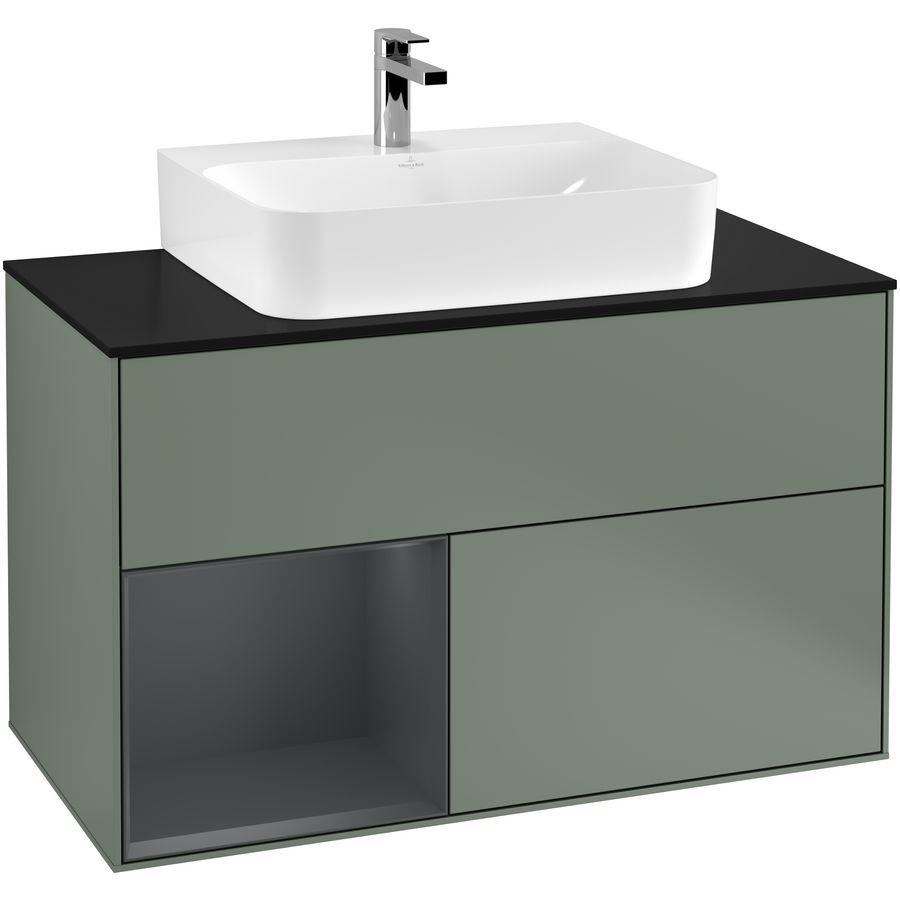 Wastafelonderkast Finion 1000x603x501mm Olive Matt Lacquer F112HGGM