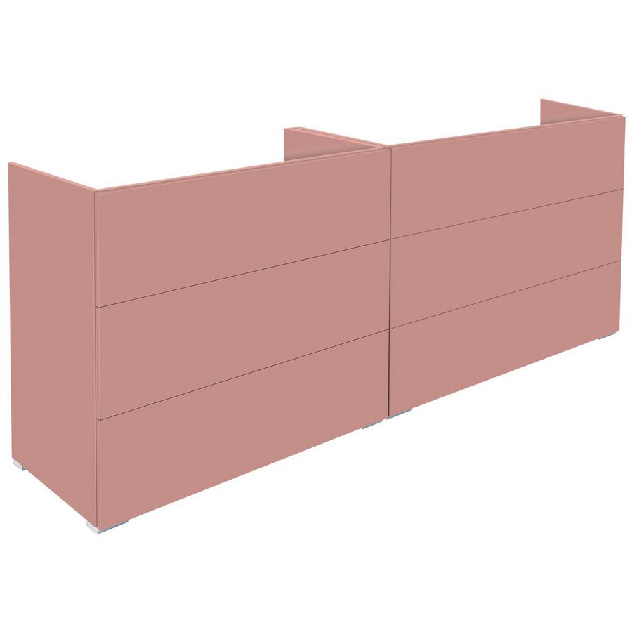 Onderkast (120x45cm) met 6 lades push-to-open - Café Noir