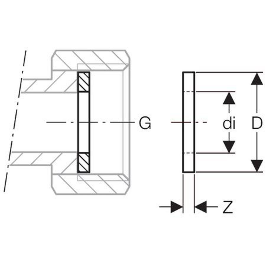 Afdichtingsring MAPRESS EPDM zwart 22mm VVE=10