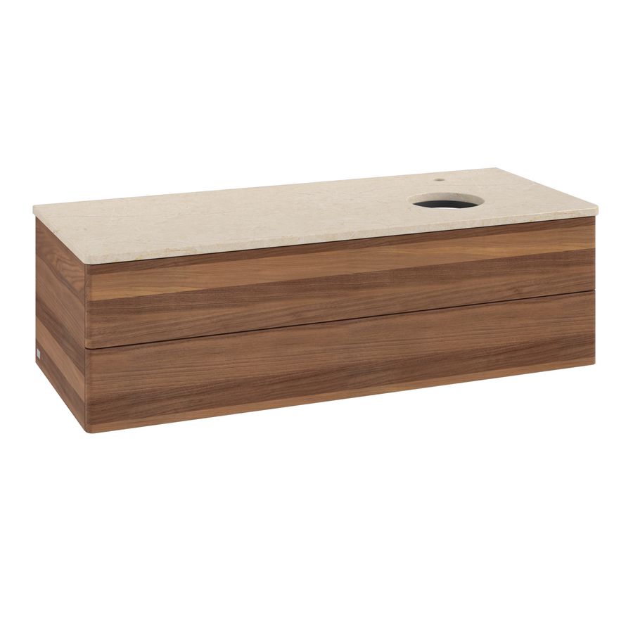 Wastafelonderkast Antao 1200x360x500mm Warm Walnut K23053HM