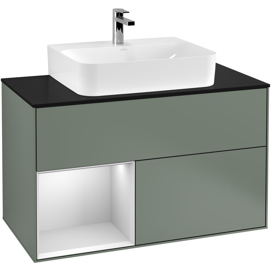Wastafelonderkast Finion 1000x603x501mm Olive Matt Lacquer F112MTGM