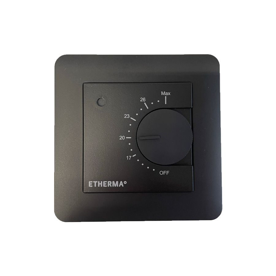 Afdekraam & cover in het zwart voor thermostaat eBASIC-1