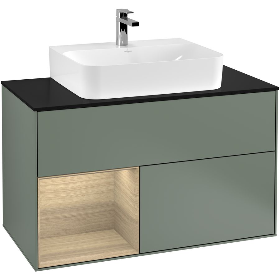 Wastafelonderkast Finion 1000x603x501mm Olive Matt Lacquer F112PCGM