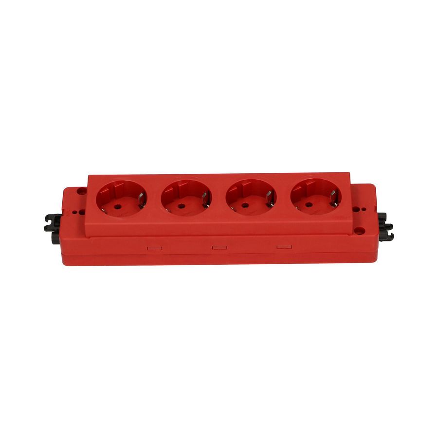 Contactblok 4x 230V RA type 910 GST o.g. in/uit rood