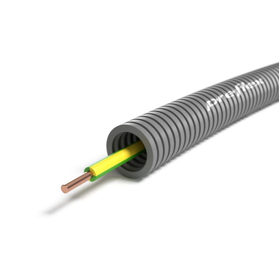 Rol a 100m. voorbedrade flexibele elektrobuis GY16 E VU 1G6 GG