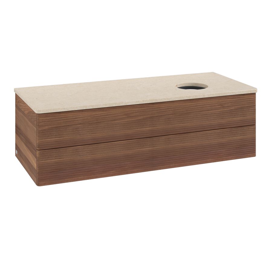 Wastafelonderkast Antao 1200x360x500mm Warm Walnut K23113HM