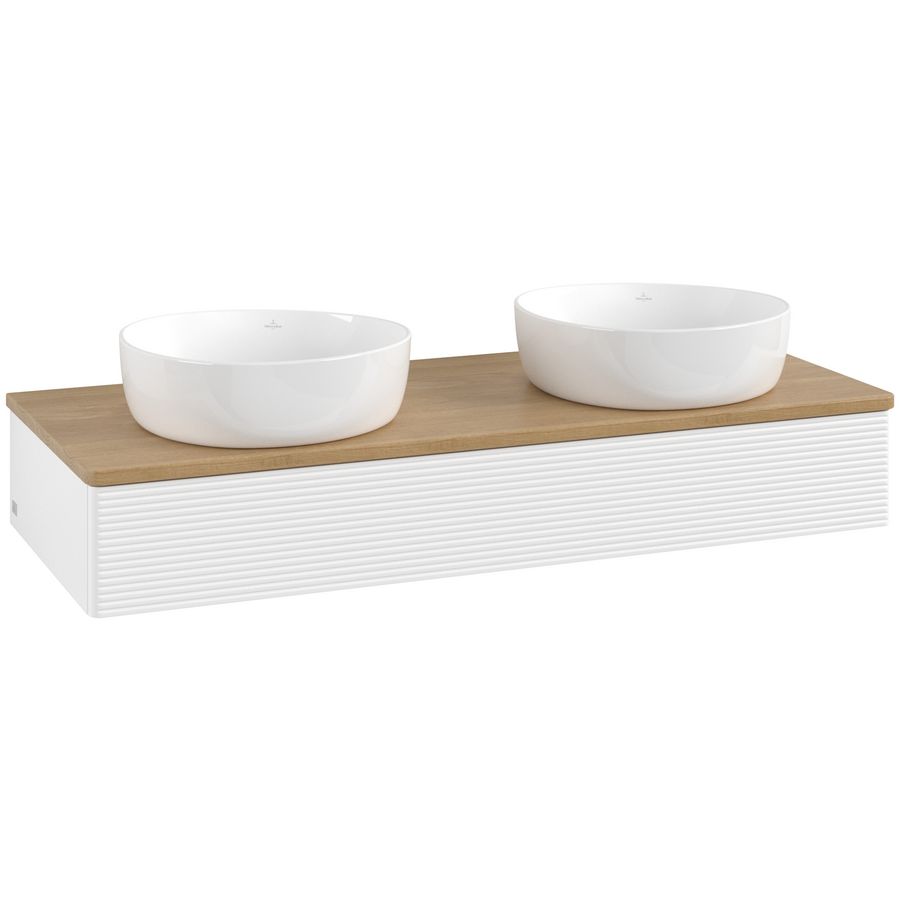 Wastafelonderkast Antao 1200x190x500mm White Matt Lacquer L13111MT