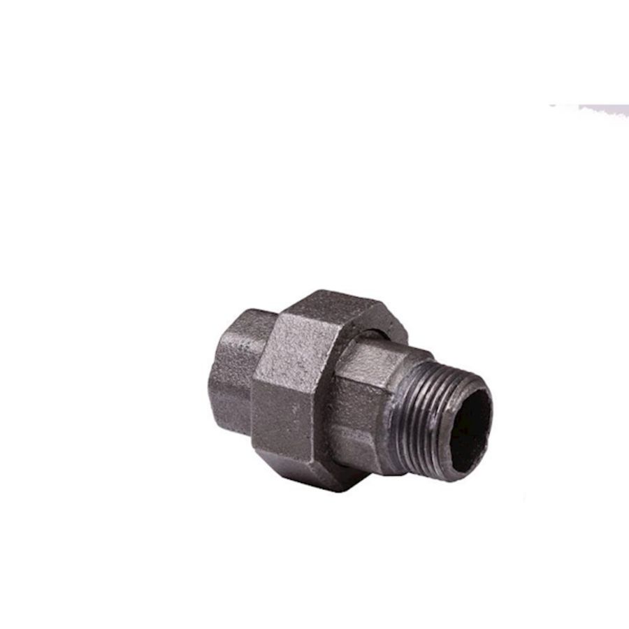 3-del. koppeling malleable vlakdichtend nr.331 zwart 2"bn.xbt.