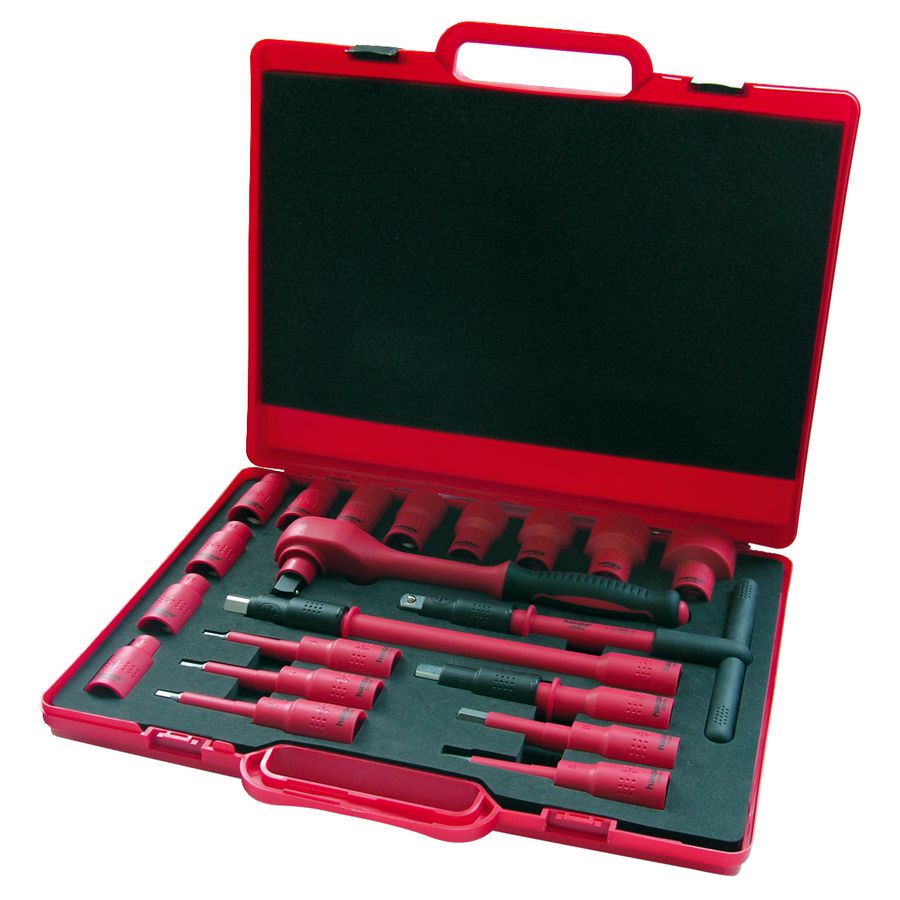 Doppenset in koffer 20-delig 1/2"aandrijving 1000V VDE