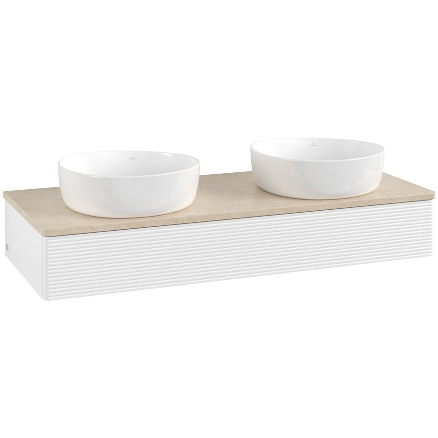 Wastafelonderkast Antao 1200x190x500mm White Matt Lacquer L13113MT
