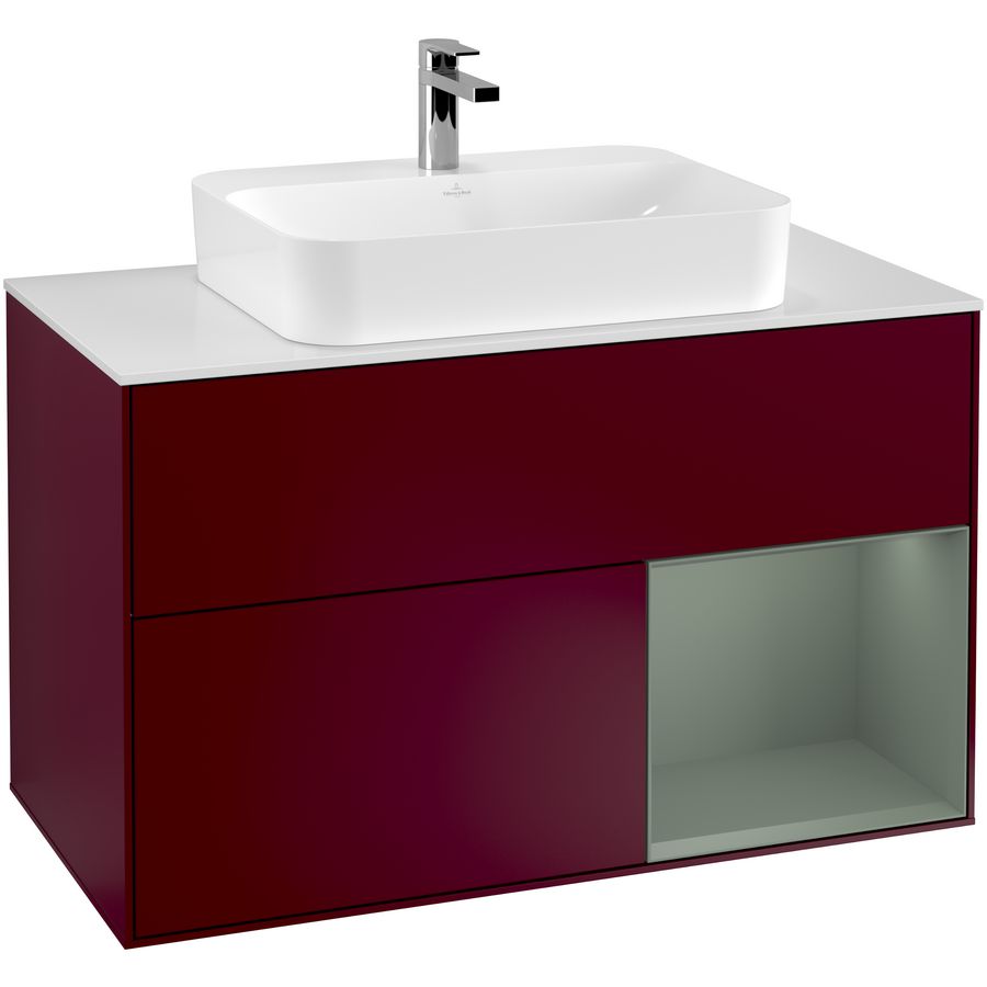 Wastafelonderkast Finion 1000x603x501mm Peony Matt Lacquer G371GMHB