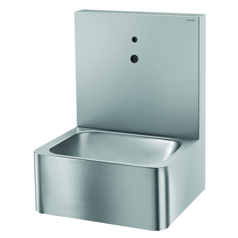 Hygiënisch handwasbakje 2 kraangat Ø22 & 30 RVS 304 mat