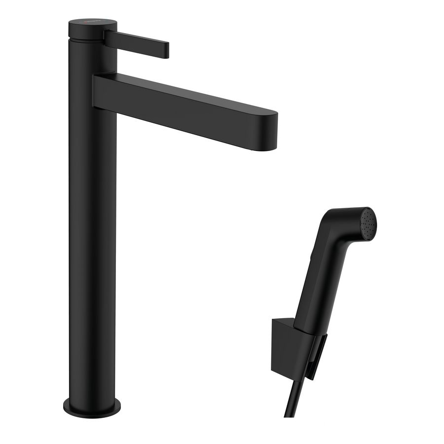 Finoris 260 bidetset + 1-hendel mengkraan h.douche 76220670 mat zwart