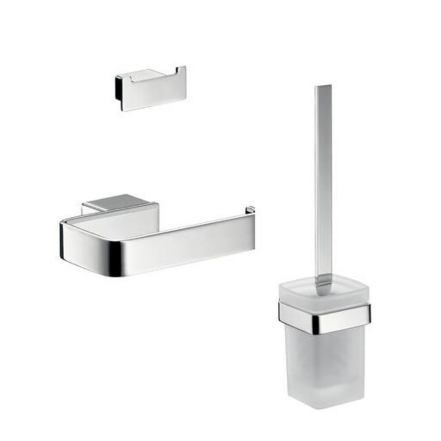 Toiletset Papierhouder geen Klep Toiletborstelgarni Haak Chr