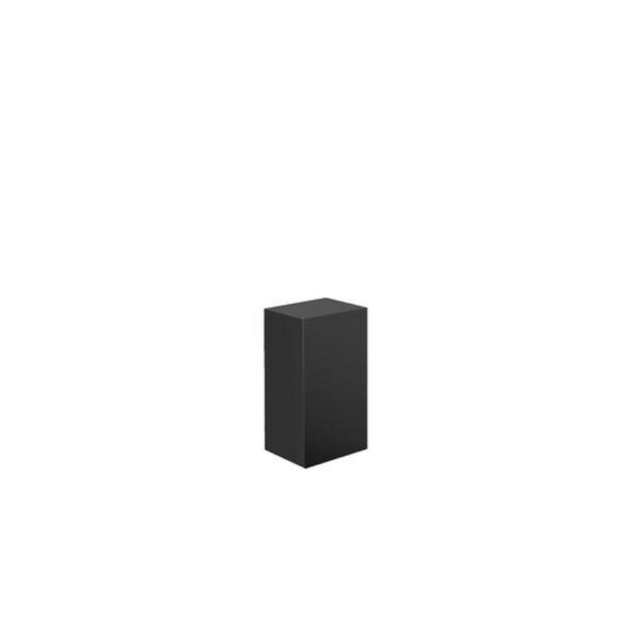 Halfhoge kast evo met glazendeur 750mm zwart/zwart