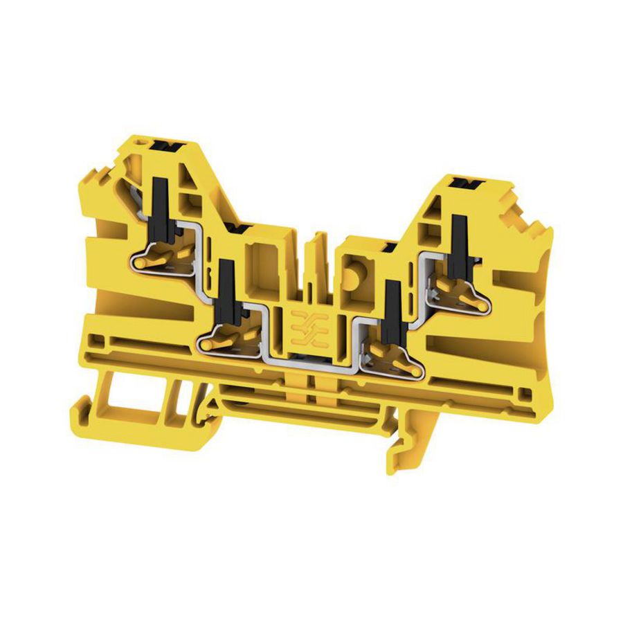 Doorvoerklem zwart/geel 4mm² 32A 1000 2872220000 VVE=50