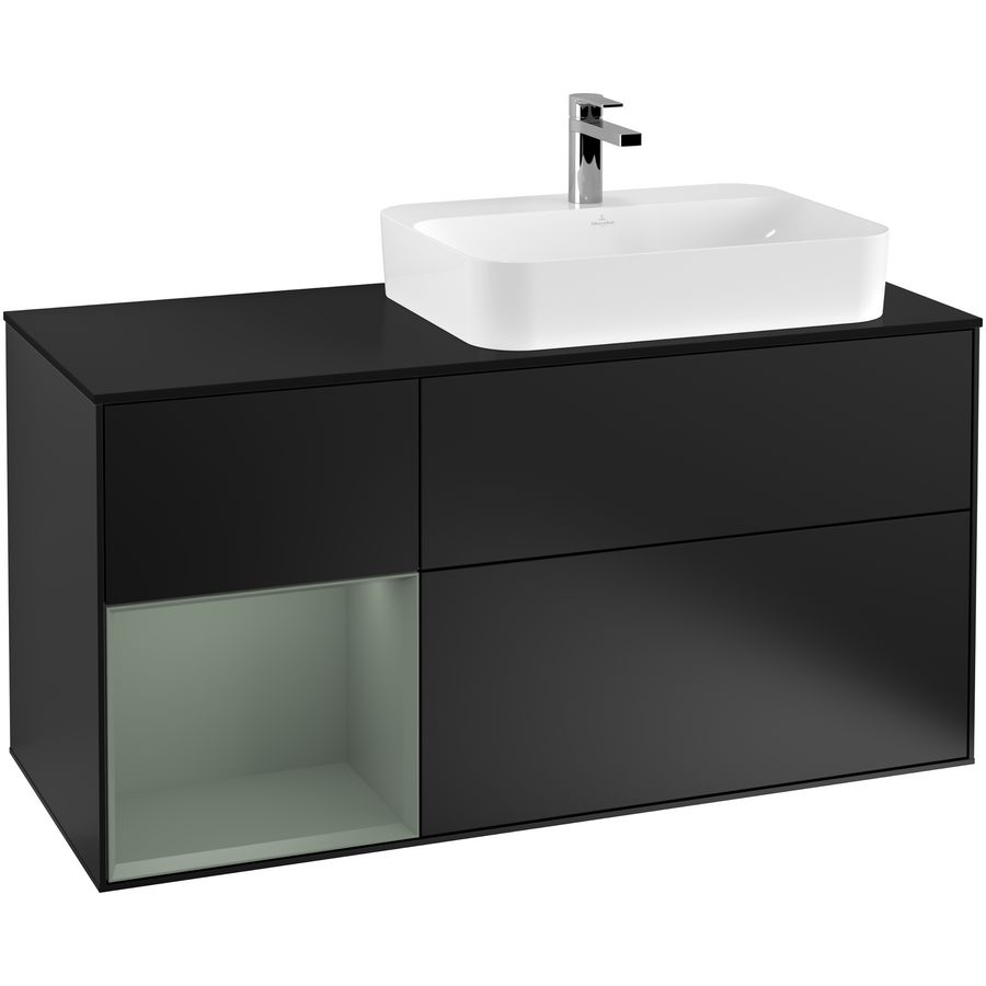 Wastafelonderkast Finion 1200x603x501mm Black Matt Lacquer G392GMPD
