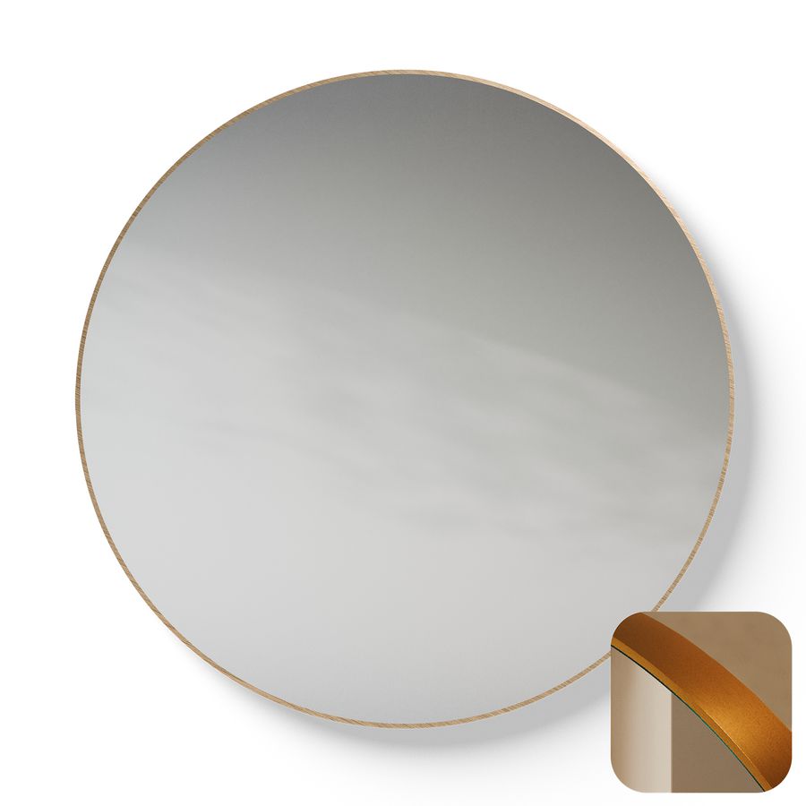 Spiegel Metallic Line Round brushed Copper Ø100cm