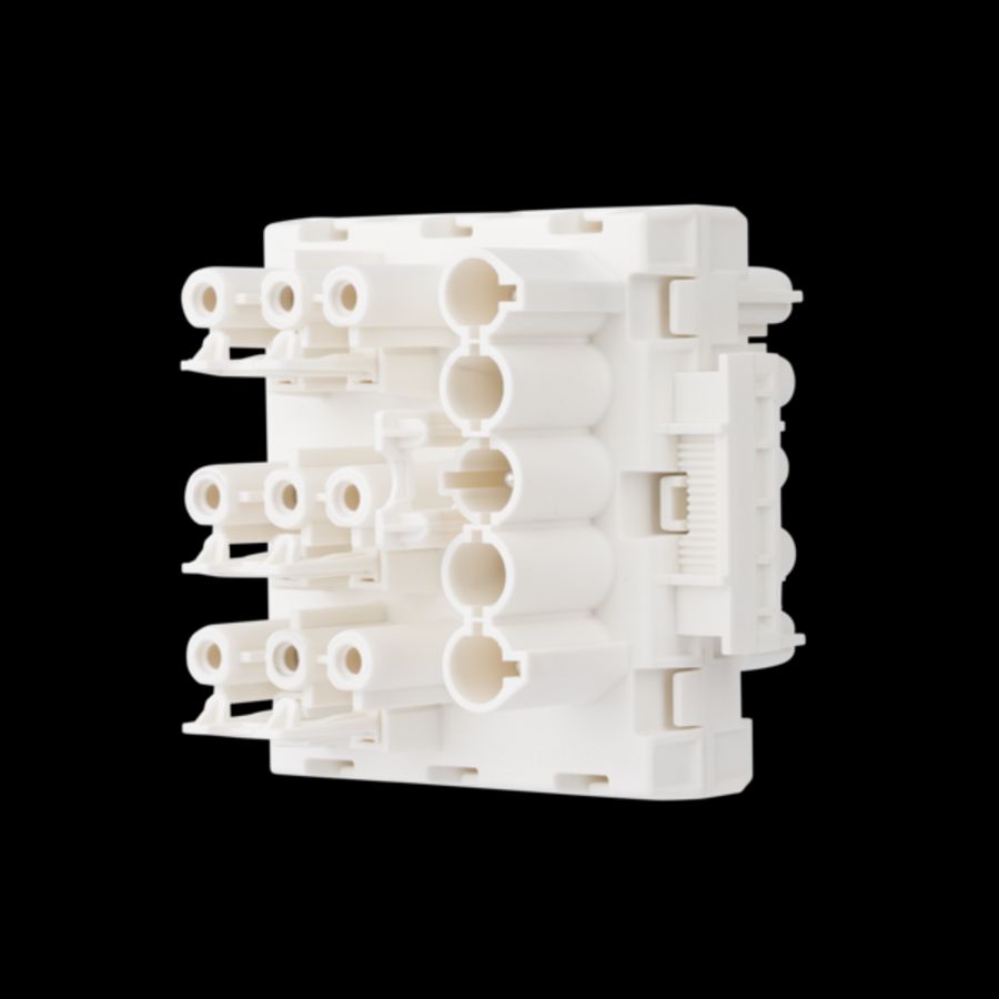 Fase verdeler 5-polig 1x in / 7x uit wit (AC166 GVP)