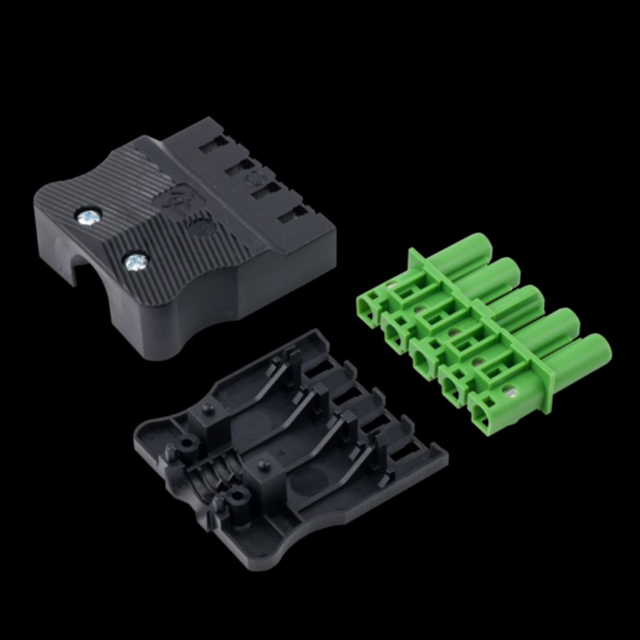 Steker vlak 5-polig 1 5 mm2 female groen (AC166 GBUF/515)