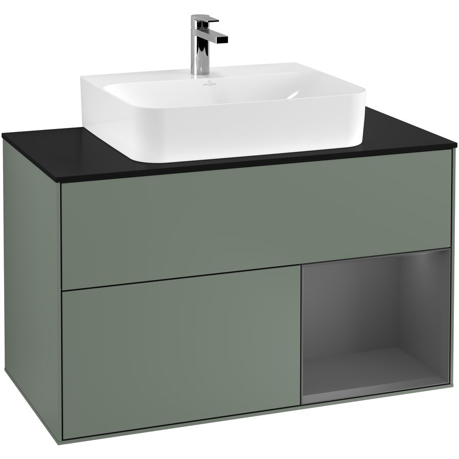 Wastafelonderkast Finion 1000x603x501mm Olive Matt Lacquer F122GKGM