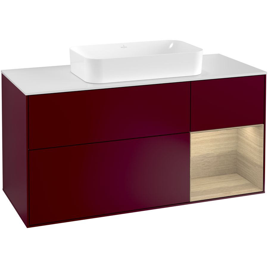 Wastafelonderkast Finion 1200x603x501mm Peony Matt Lacquer G301PCHB