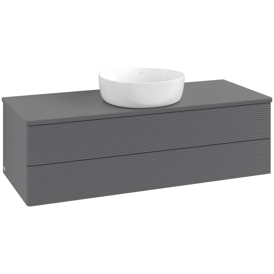 Wastafelonderkast Antao 1200x360x500mm Antr. Matt Lacquer K21110GK