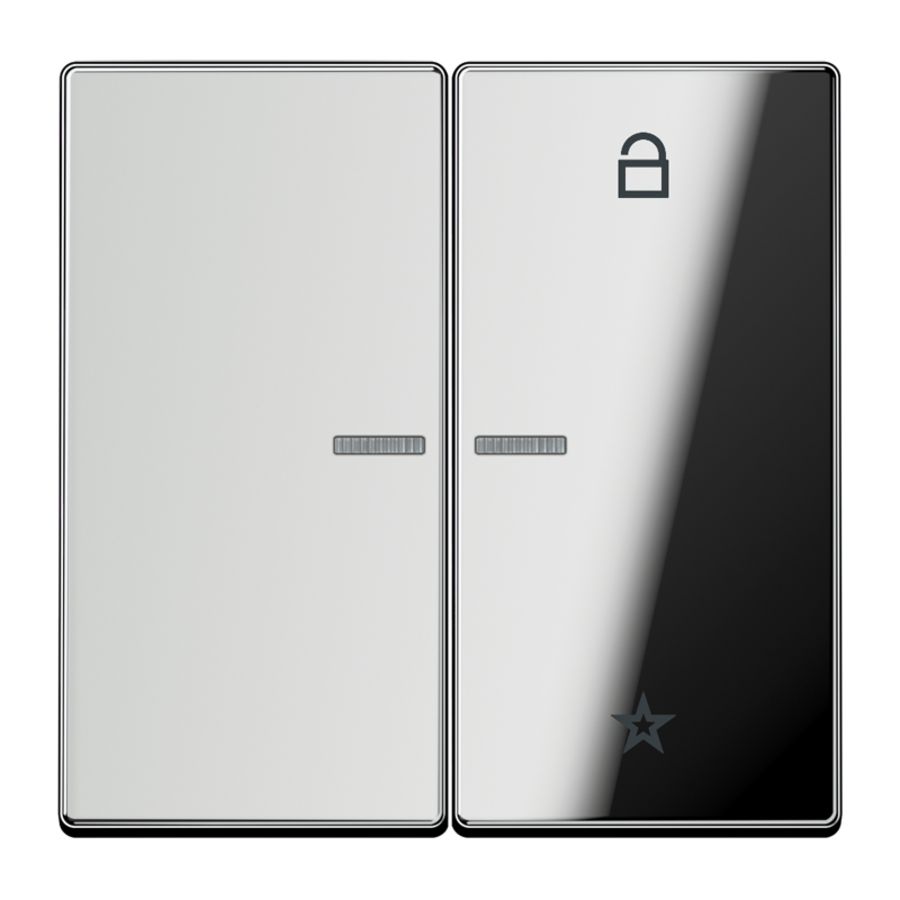 Tastafdekking LS-glans chroom eNet