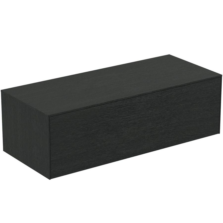 Conca wastafelmeubel 120x50x37cm 1 lade afdekblad zonder uitsnijding smoked oak