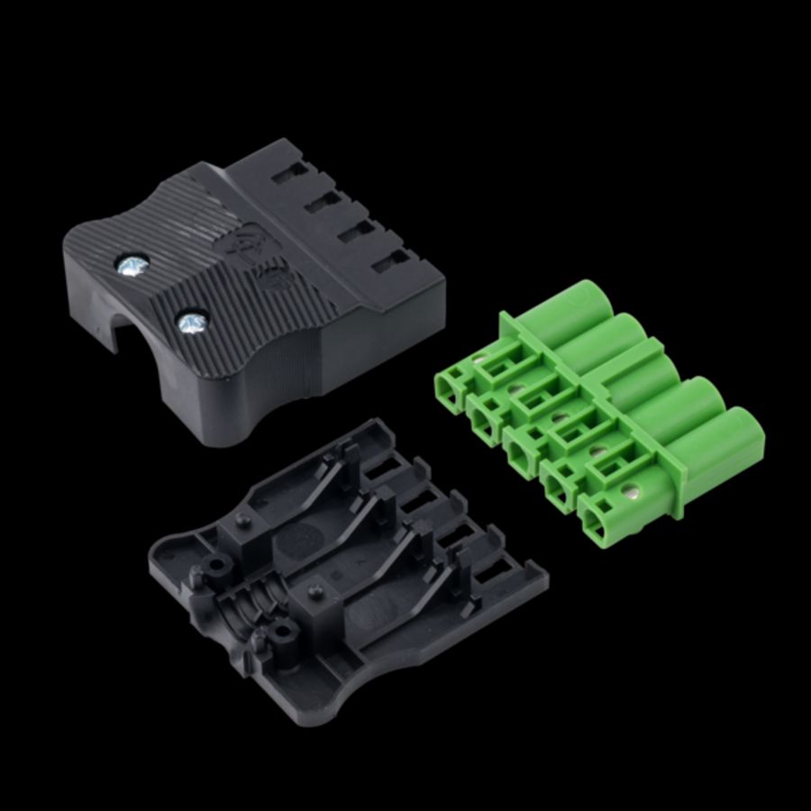 Steker vlak 5-polig 1 5 mm2 male groen (AC166 GSTF/515)