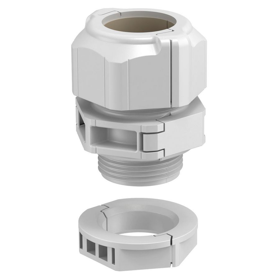 Deelbare Wartel met dichtring 1 kabel M25 lichtgrijs VVE=5