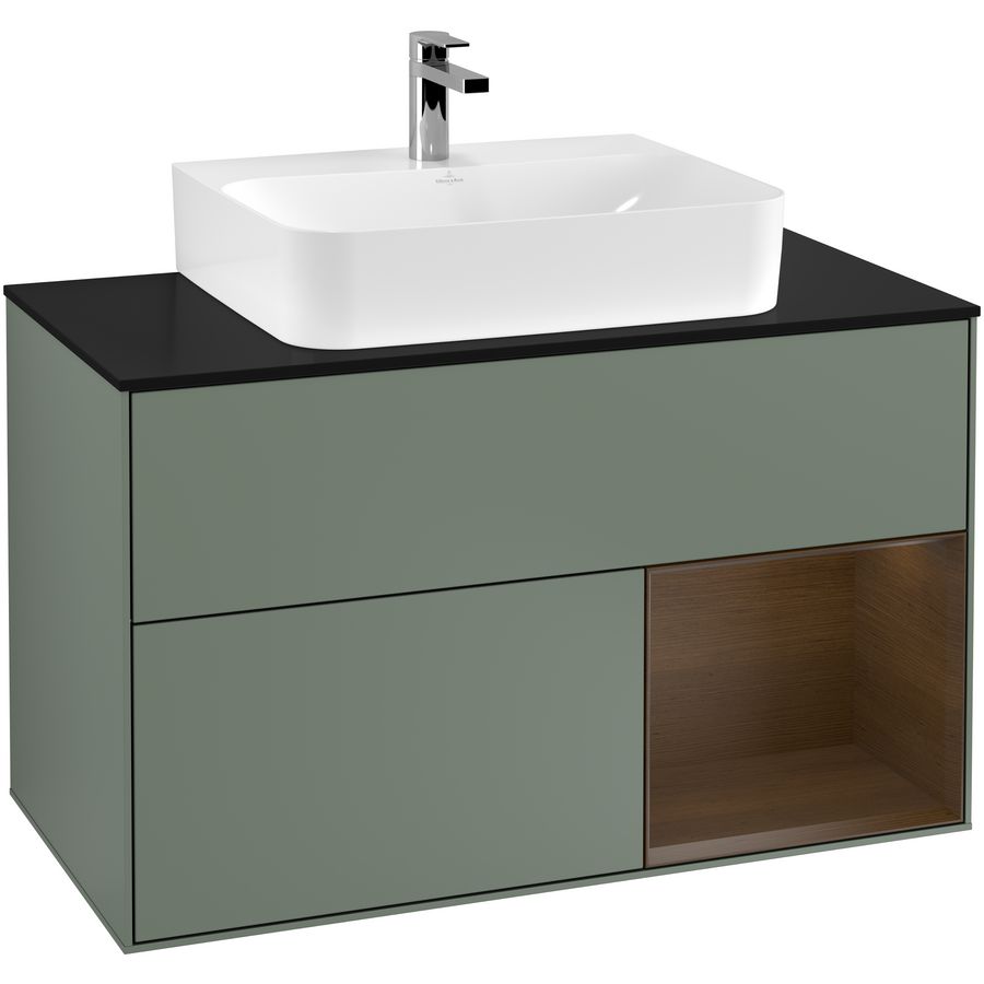 Wastafelonderkast Finion 1000x603x501mm Olive Matt Lacquer F122GNGM
