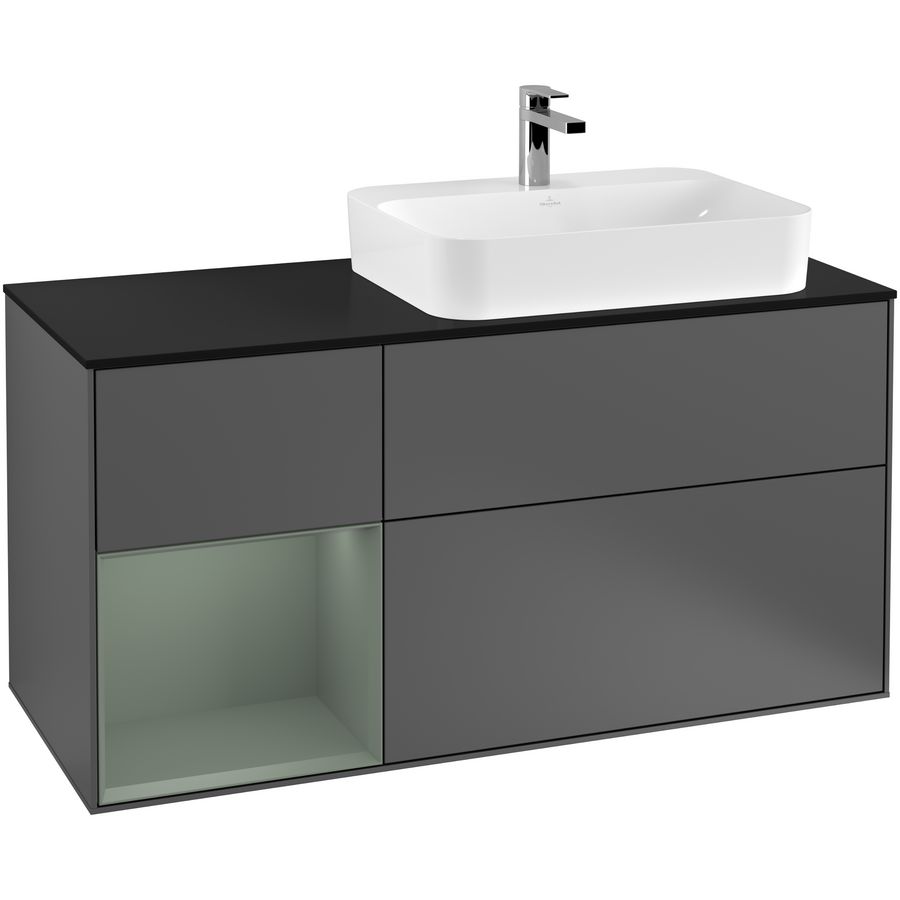 Wastafelonderkast Finion 1200x603x501mm Antr. Matt Lacquer G392GMGK