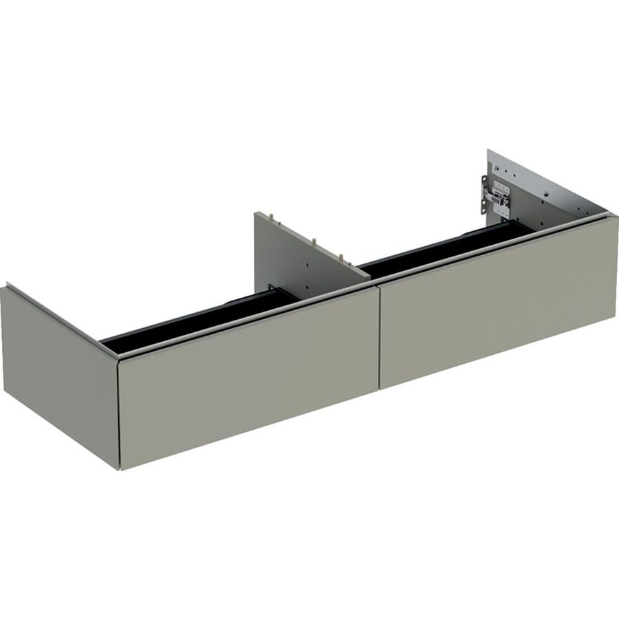 Wastafelonderkast 2x la 135cm greige mat ONE