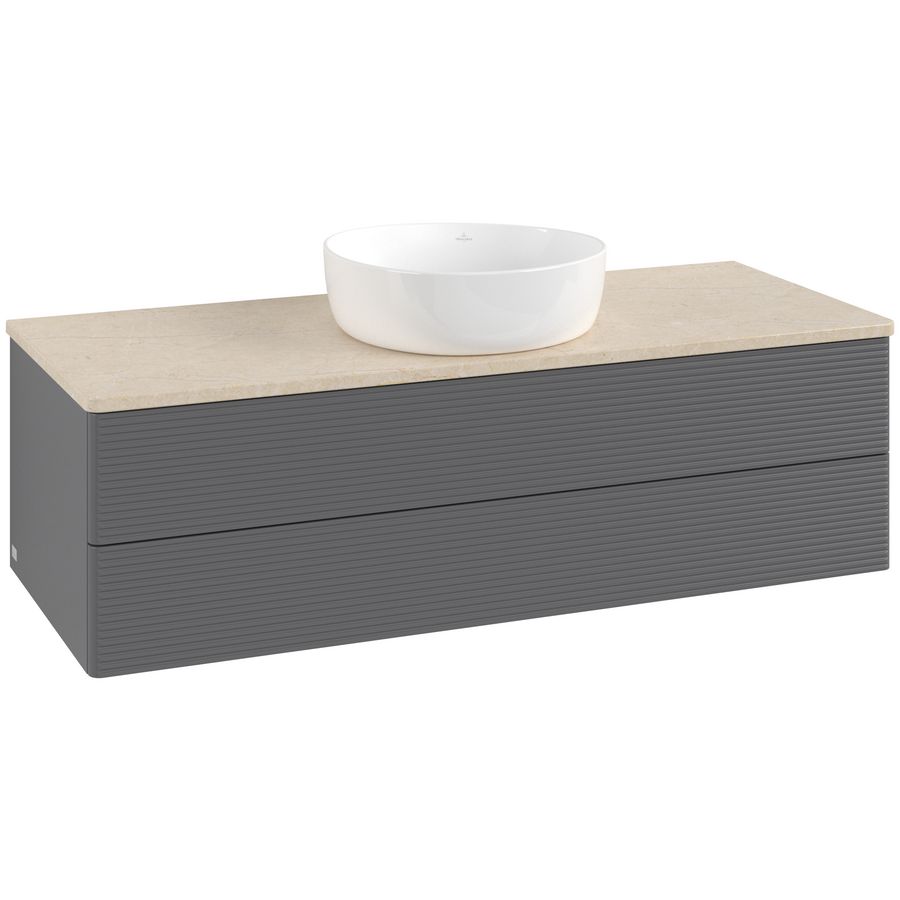 Wastafelonderkast Antao 1200x360x500mm Antr. Matt Lacquer K21113GK