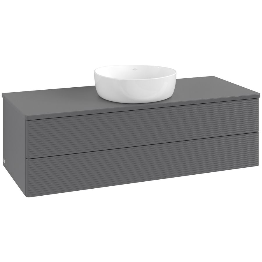 Wastafelonderkast Antao 1200x360x500mm Antr. Matt Lacquer K21150GK