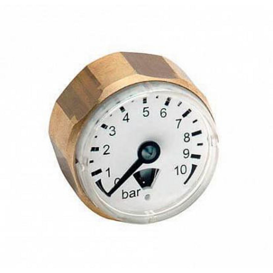 Manometer M3A-messing DN23 ax. 1/8 PTFE SP 0-4bar