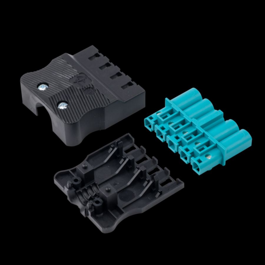 Steker vlak 5-polig 1 5 mm2 male turquoise (AC166 GSTF/515)
