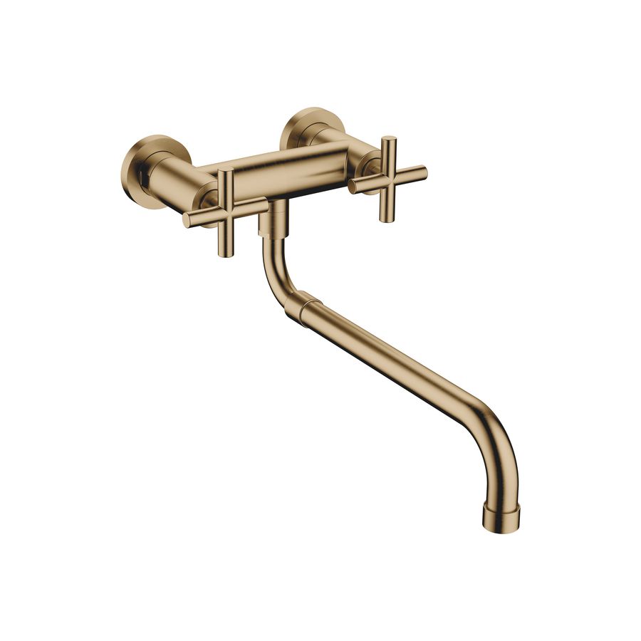 TARA Wandmengkraan+hoge uitloop+uittrekbare uitloop-DB geb