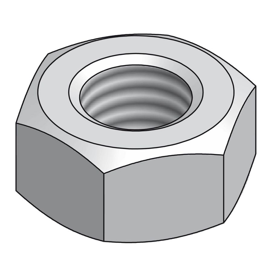 Moer M10 thermisch verzinkt zilver